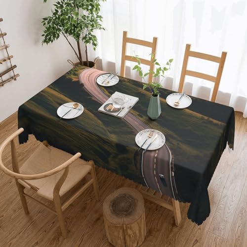 Nappe rectangulaire imperméable contre les taches d'huile sur la table de salle à manger