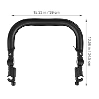 Vista 2 de SAFIGLE Barra de parachoques universal para cochecito de bebé, ajustable, desmontable, de piel sintética, compatible con 98 cochecitos de 15.3