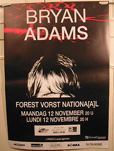 Poster Adams Bryan déco murale chambre et bureau 68X96Cm