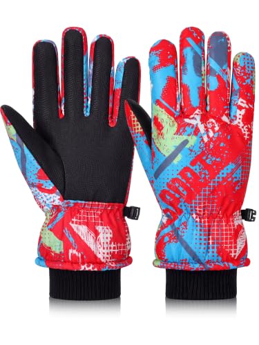 Image of Geyoga Kids Waterproof Winter Snow Ski Gloves