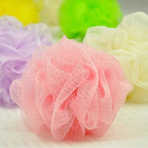 Image of FOK Bath Shower Loofa Sponge Pouf Mesh Brush Shower Ball Exfoliating Bath Sponge-Random Color