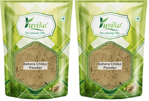 Image of Yuvika Bahera Chilka Powder - Terminalia Bellirica - Belliric Myrobalan 100 Grams (Pack of 2)