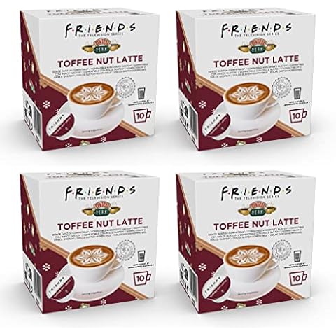 Friends Dolce Gusto Compatible Capsule Toffee Nut Coffee Latte - 40 Pods - Limited Edition - Ideal Warm or Iced Coffee Drink Cover