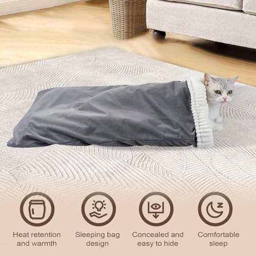Nexusectar Hundeschlafsack | Haustiernest Für Katzen Und Hunde,Wärmender Schlafsack Winter Haustierbett Zum Ausruhen Verstecken Für Zuhause Auto Weihnachten