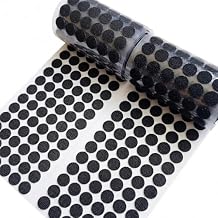 Self Adhesive Dots, Strong Adhesive 1000pcs 500 Pairs 0.59" Diameter Sticky Nylon Dots, Hook & Loop Dots with Waterproof Sticky Glue Tapes, Suitable for Classroom, Office, Home Black