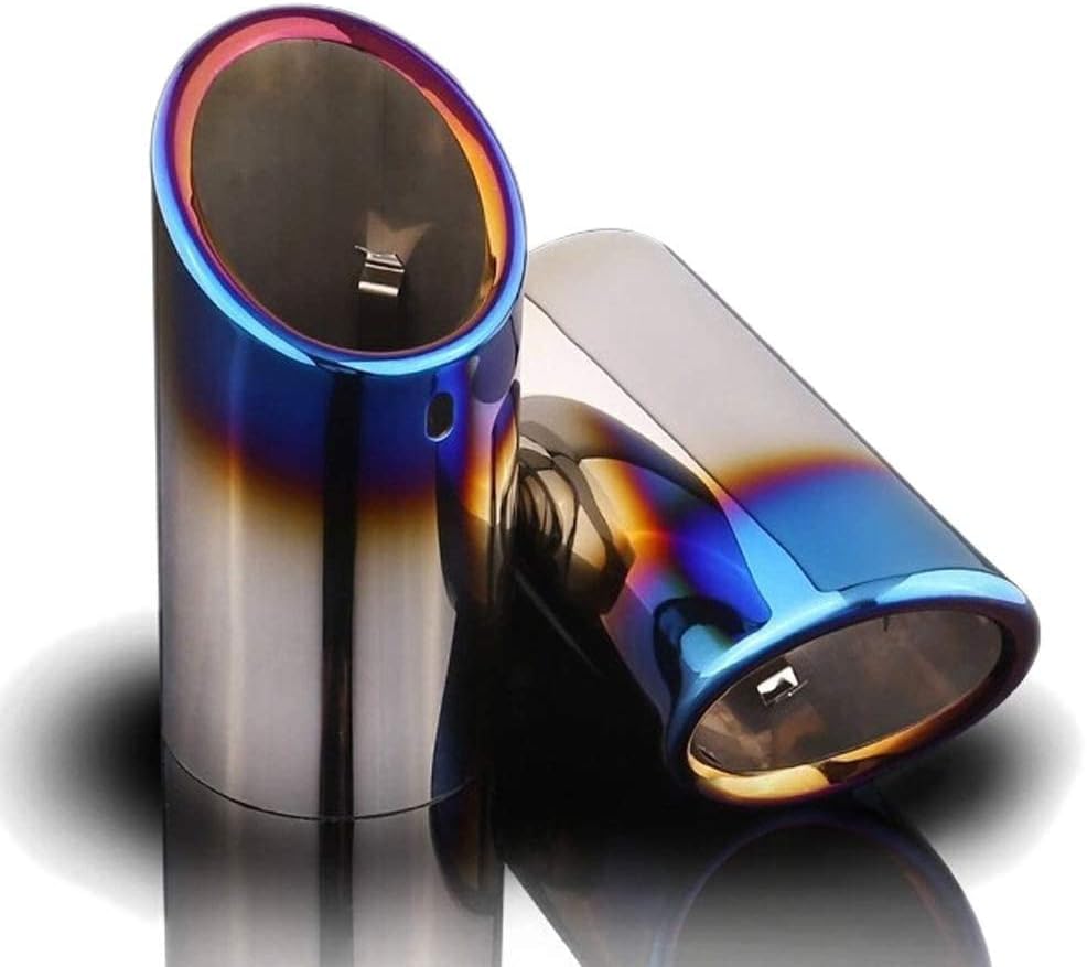 PolarLander Car Styling Stainless Steel Exhaust Muffler Tip Pipe For VW Volkswagen Jetta MK6 1.4T Golf 6 Golf 7 MK7 1.4T Blue