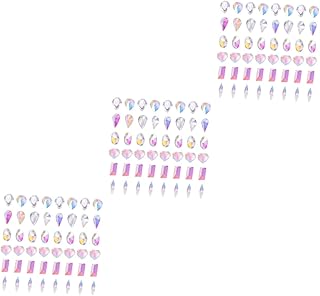 FRCOLOR 360 Peças Strass Prateados Strass Para Unhas Glitter Adesivos Unhas Adesivos Dicas De Unhas 3D Flocos De Arte De Unhas DIY Ferramenta De Unhas Decoração De Unhas Decalques De Arte