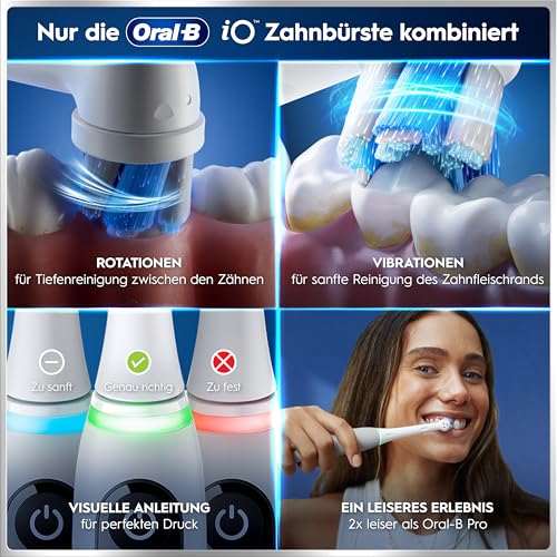 Oral-B iO Series 6 Elektrische Zahnbürste — Electric Toothbrush, Inkl. 3 Aufsteckbürsten und Reise-Etui — 5 Putzmodi für Zahnpflege, Zahnbürste Elektrisch, Designed by Braun, Grau 5