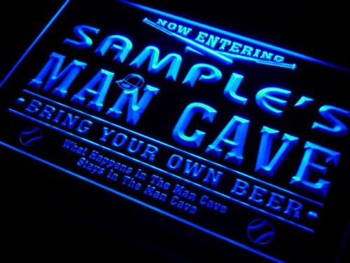 ADVPRO qb105-b Mike's Man Cave Baseball Bar Neon Beer Sign