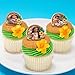 DecoPac Disney Moana 2 Rings, 24 Cupcake Decorations Featuring Disney's Moana, Maui, Simea, & Pua - 24 Pack