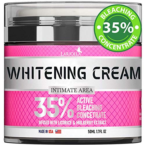 Bleaching Cream for Intimate Areas - Made in USA - Skin Whitening Cream Infused with Hyaluronic Acid & Potent Mulberry Extract - Dark Spot Remover for Body & Skin Lightening - 1.7 Oz