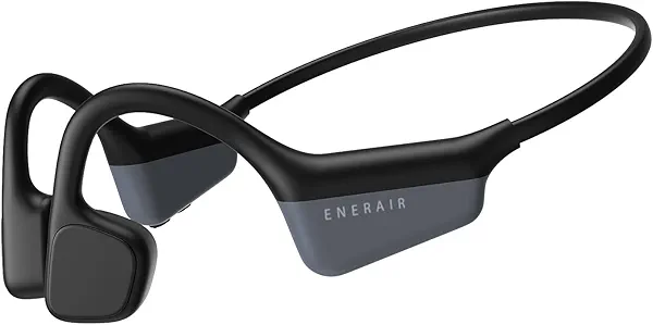 Enerair Bone Conduction Headphones 15H Playtime, IPX6 Waterproof Bone Conduction Earbuds, Open Ear Headphones Bluetooth 5.3 Wireless Earbuds with Mic Sweatproof Headset for Running, Cycling