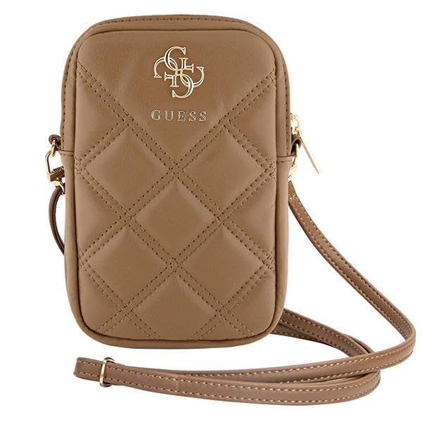 CG MOBILE Guess Handytasche GUWBZPSQSSGW braun Zip Quilted 4G