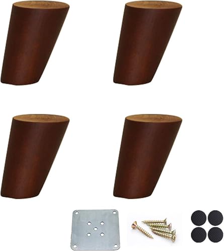Miniatura 10 de Patas de madera maciza de roble para muebles de sofá, patas de mesa de café, patas de armario, patas de repuesto para mueble de TV, mesita de noche,