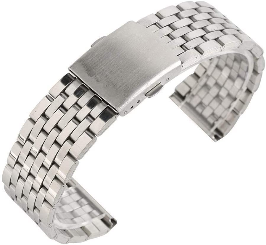 Bracelet de montre universel argent en acier pour hommes et femmes
