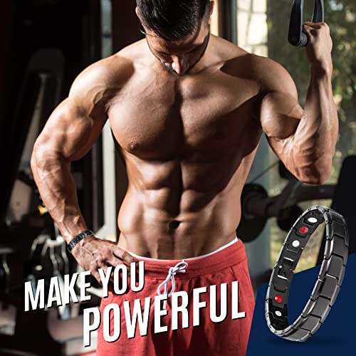 Magnetic Bracelet, 2 Pcs Titanium Steel Bracelets For Men And Women With Adjustable Tool #TOP1