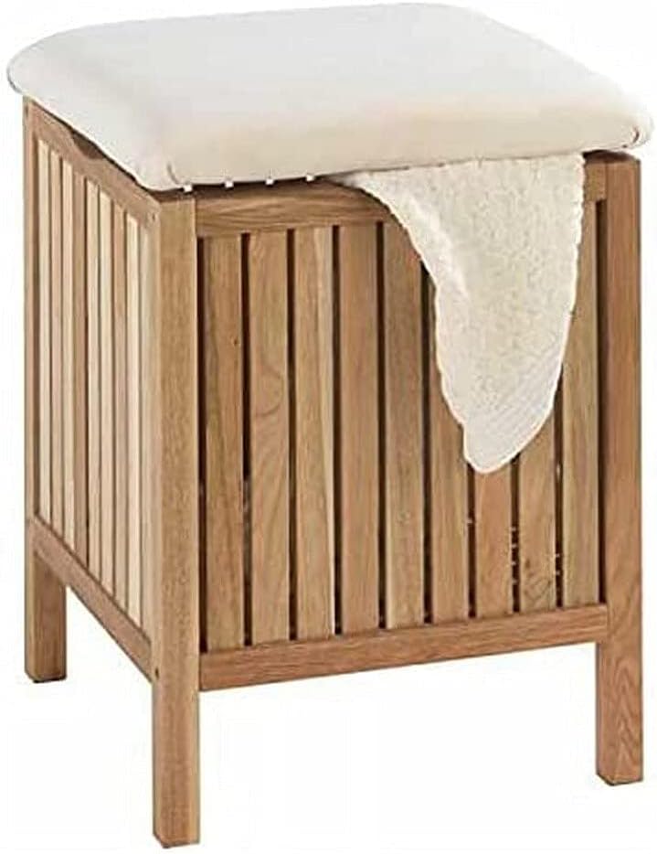 Tabouret de rangement en bois