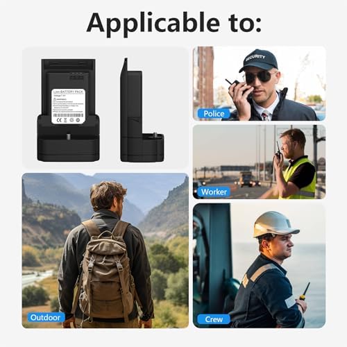 HONGXUNAPX8000 Type-C Rechargeable Battery Compatible with AR-8000 Walkie-Talkies. 7.4V Li-ion High-Capacity Battery(with Type-C Cable) - 5