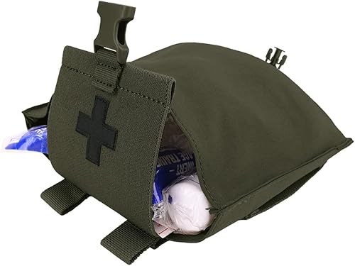 Miniatura 9 de KRYDEX Tactical IFAK - Bolsa elástica para soplar, bolsa médica de primeros auxilios con MOLLE y correa para cinturón