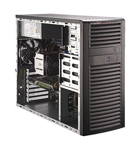 Supermicro SuperWorkstation 5039A-i Barebone System Mid-Tower - Intel C422 Chipset - Socket R4 LGA-2066-1 x Processor Support - Black