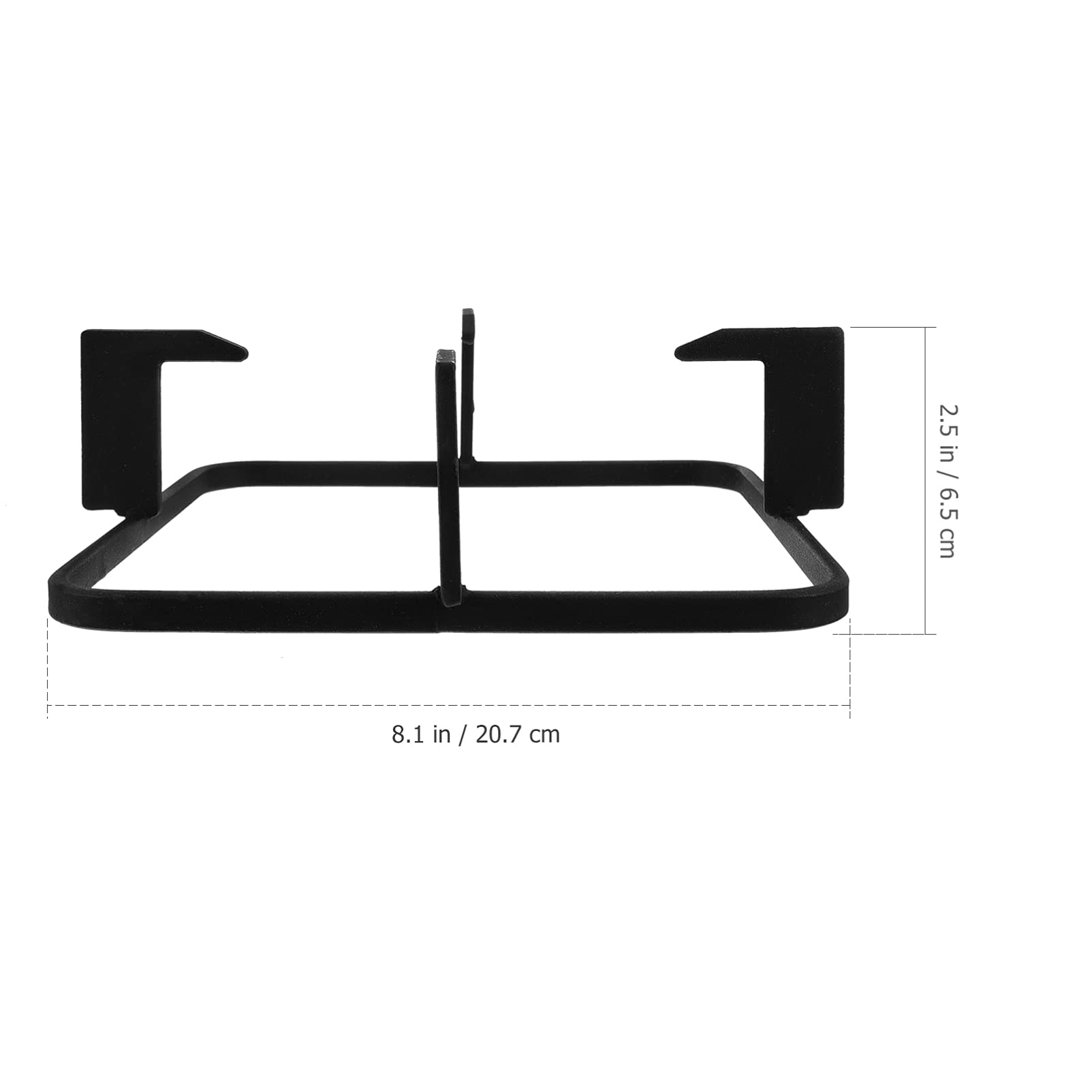 Uonlytech Gasherd-Brenner-Abdeckungen, Gusseisen-Wok-Stützring, 20. 7 cm quadratischer Gasbrenner-Regal, Herd-Untersetzer, Kochfeld-Reihe, Pfannenhalter, Ständer, Herdgestell für Küche, Camping,
