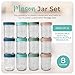 Mason Bottle 8oz Breast Milk Storage Jars (12-Pack) – Reusable Glass Baby Food Containers with Lid for Baby Formula & Breastmilk – Airtight, Stackable, Freezable (Deep Ocean)