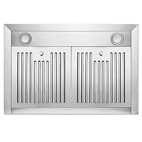 FireBird European Style Wall Mount Stainless Steel Range Hood Vent with Touch Sensor Control and Baffle Filters (30 in.)