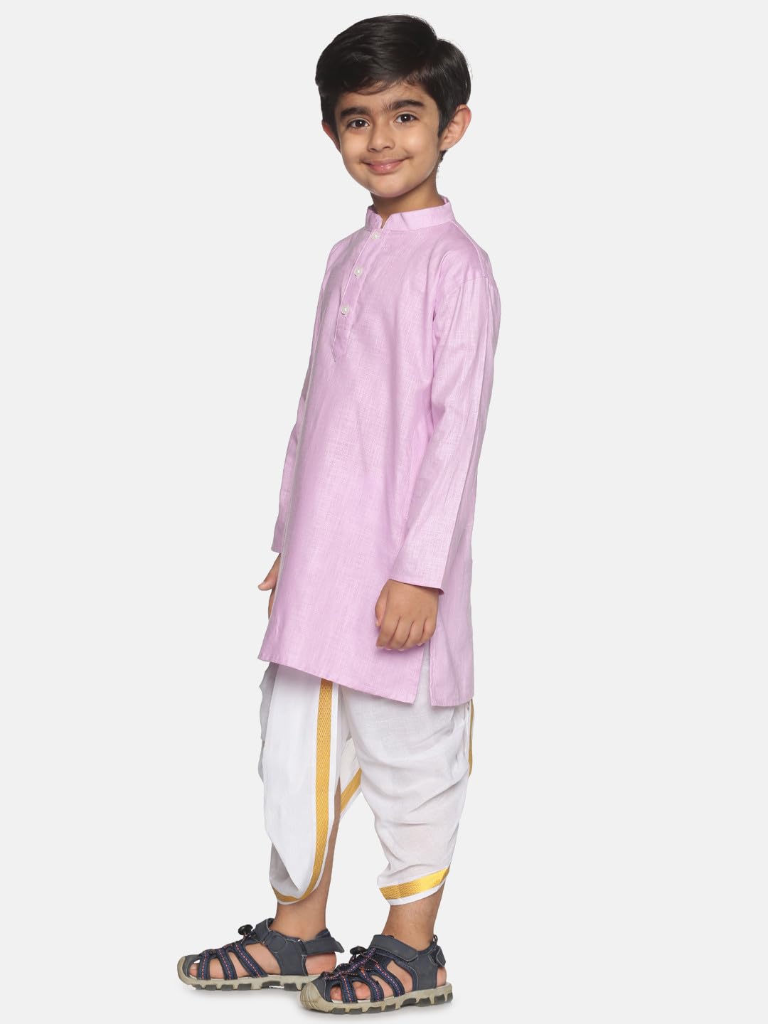 SETHUKRISHNA Boys Solid White Colour Cotton Dhoti Pant (BD010405) (4-5 Year) (Solid White) - Image 4 thumbnail