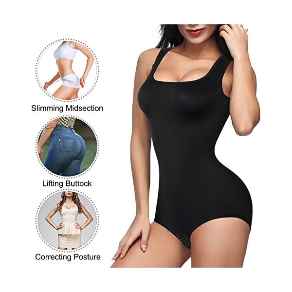 Irisnaya-Shapewear-Bodysuit-Scoop-Neck-Tank-Tops-for-Women-Tummy-Control-Waist-Trainer-Vest-Full-Body-Shaper Irisnaya Shapewear Bodysuit Scoop Neck Tank Tops for Women Tummy Control Waist Trainer Vest Full Body Shaper (3XL, Black)