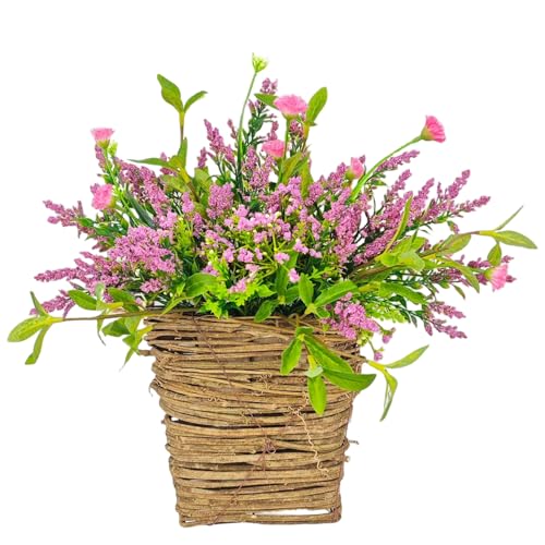 Couronne de Printemps Fleurie pour une Entrée de Maison Chaleureuse