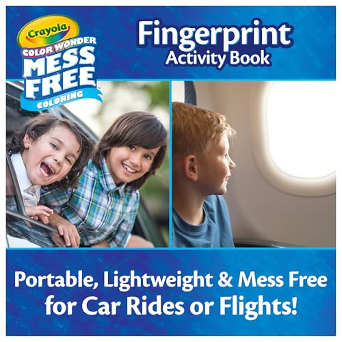 Image of Crayola Color Wonder Mess Free Fingerprint Activity Book, Finger Painting Alternative, Arts & Crafts Gift for Kids Ages 3+
