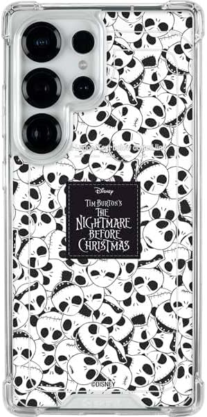 Skinit Clear Phone Case Compatible with Galaxy S25 Ultra - Officially Licensed Disney The Nightmare Before Christmas Jack Skellington Face Art Design