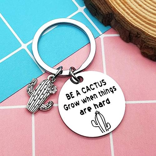 Cactus Lover Gift Cactus Keyring Cactus Gifts Women Men Encouragement Keyring Cactus Inspirational Gifts for Girls Boys Teens Motivational Gifts Son Daughter Graduation Christmas Birthday Gift for Her