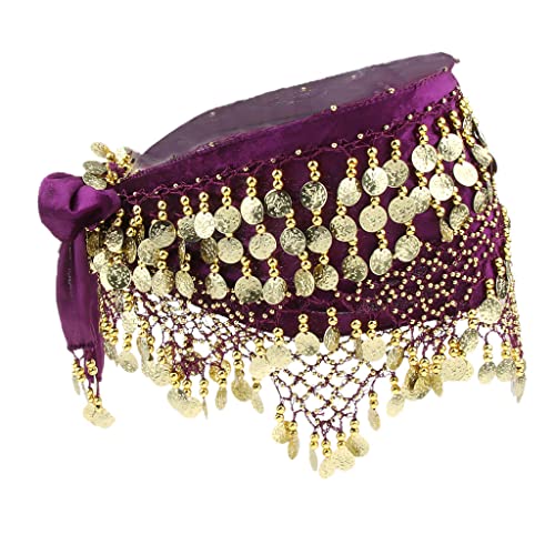 shamjina Cachecol Feminino de Dança Do Ventre, Quadril, Quadril - Roxo