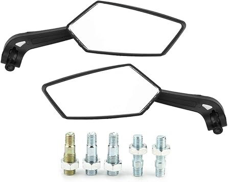 Universal Motorcycle Rear View Mirrors, Retro Motorcycle Rearview Mirror Set Left + Right for Motorcycle Conversion, 2 pcs