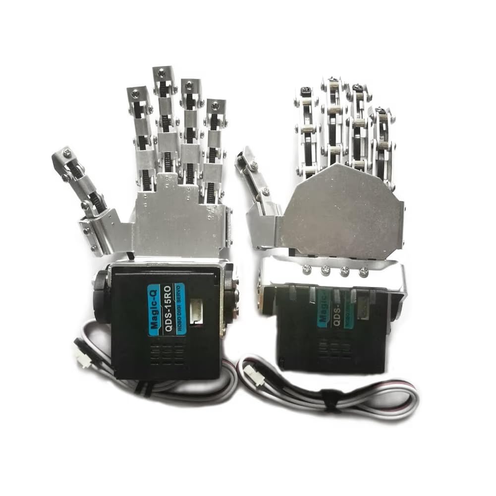 Robot Mano Cinque Braccio Manipolatore in Metallo Mano per Robot Umanoide Kit DIY