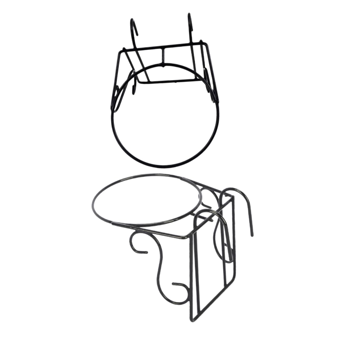 Mikikit Flower Pot Hanging Holder Railing Hanging Flowerpot Stand 2pcs Orchid Pot