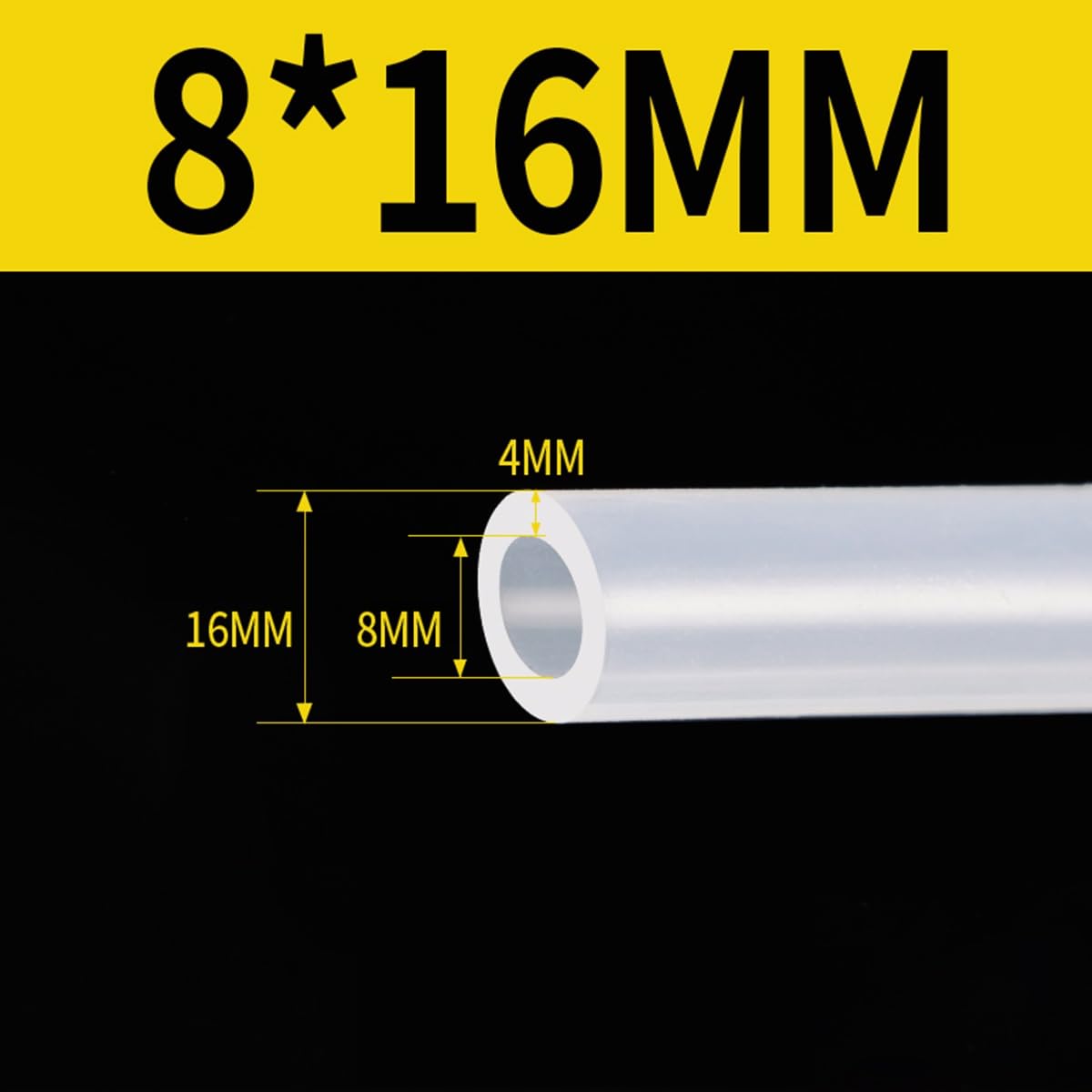 Tubo In Gomma Siliconica Trasparente Da 10 M, Diametro 8 Mm, Flessibile E Resistente Alle Alte Temperature, For Pompa Acqua Dolce For Acquario(8mmx 16mm)