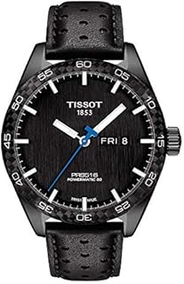 Tissot Herrenuhren PRS516 GTS PW80 BK SS BK LTH IND, Schwarz, Modern