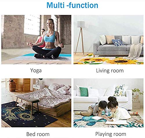 Kinderen Tapijt Baby Speelkleed Grote Wasbare Kinderdeken Kruipmat Cartoon schattige kleurrijke huisweg 100 x 160 cm - Afbeelding 6