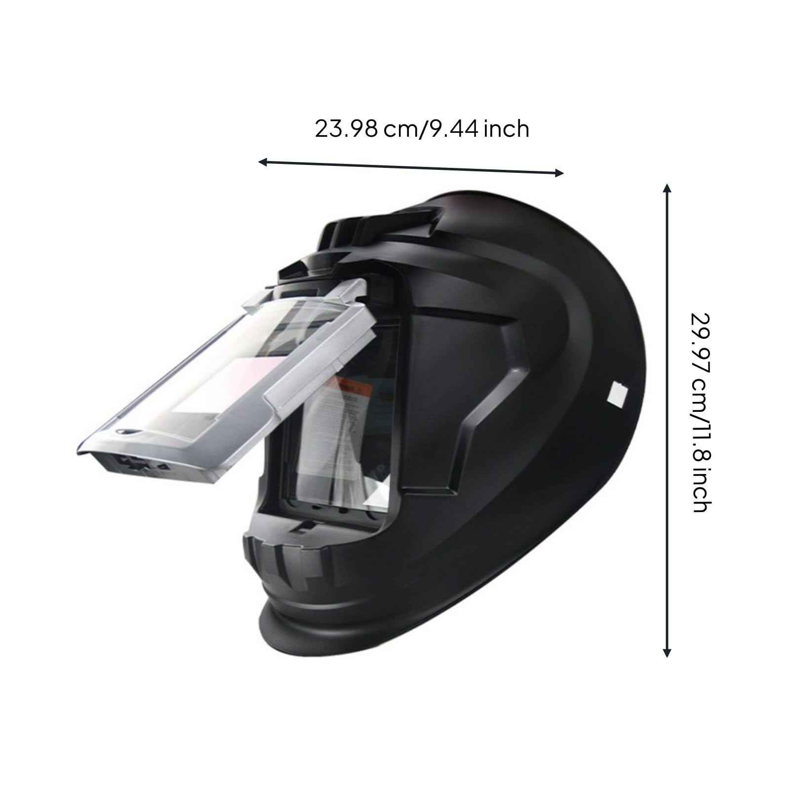 de Soldar Máscara Pantalla Casco Visor con Oscurecimiento Automático Controles Externos de Sombra y Sensibilidad Visor Abatible con Ventana 100 Mm X