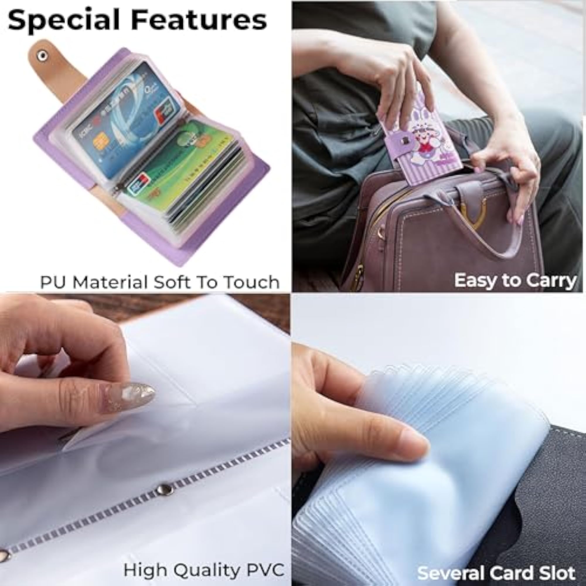Slim Credit Card Holder Wallet, Compact Travel Organizer