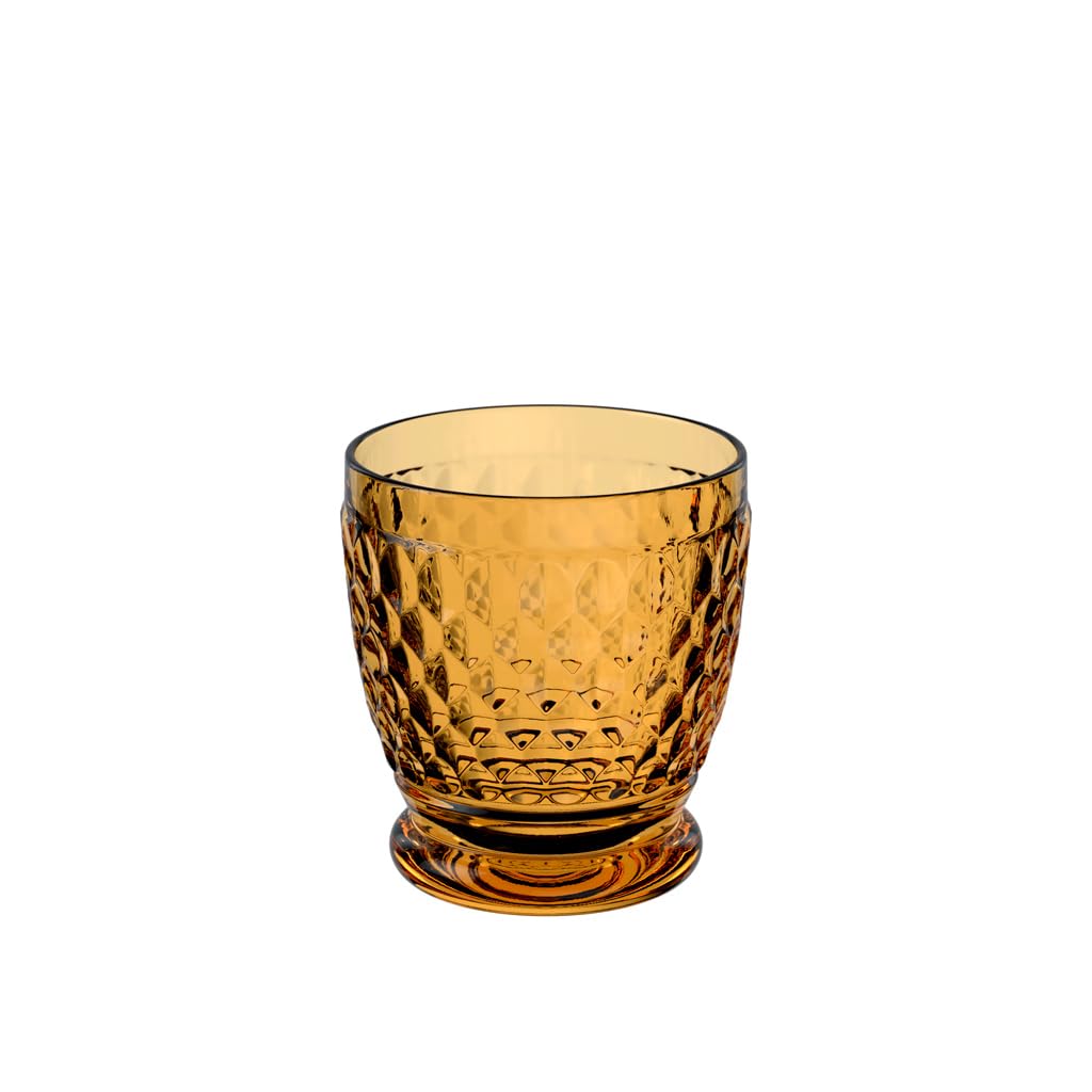 Villeroy & Boch - Boston Saffron Tumbler, 200 ml, Crystal Glass Tumbler for hot and Cold Drinks Dishwasher-Safe, Yellow