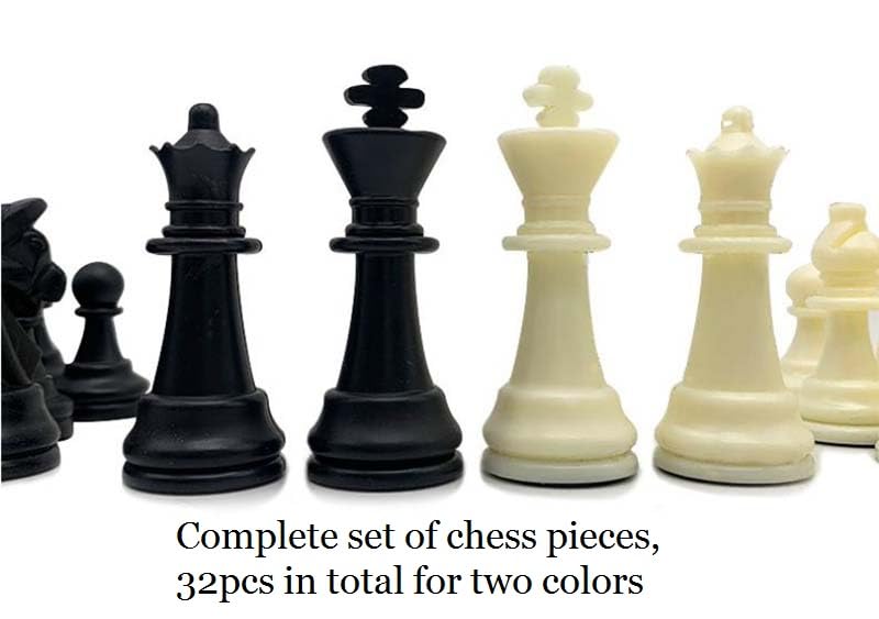 Palmetto Housewares Chess One Set 32pcs No Board, Spare Chess Replacement Pieces Resin Made No Board Included (Medium-King75mm) - Image 4