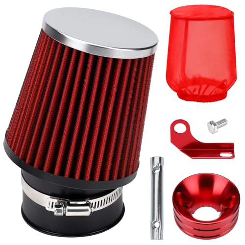 Upgraded Mini Bike Air Filter Adapter Kit with Dust Cover for Predator 212cc 196cc 224cc 6.5HP for Coleman CT200U BT200X B200R KT196 for Honda GX160 GX200 Clone Engine Go Kart Performance Parts