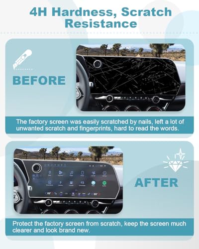 Image of CDEFG 4Pcs for 2024-2026 Chevy Blazer EV Screen Protector for Chevrolet Blazer EV 2026 2025 2024(17.7In Navi+11In Dash), 2024-2026 Blazer EV(LT /RS) Accessories Nano Screen Cover HD Clear