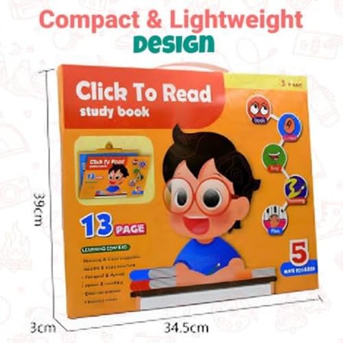 Image of Braintastic Click to Read Interactive Learning Book for Kids | Talking Study Book with Sound Buttons | Early Education Toy for Toddlers & Preschoolers (3+ Years)