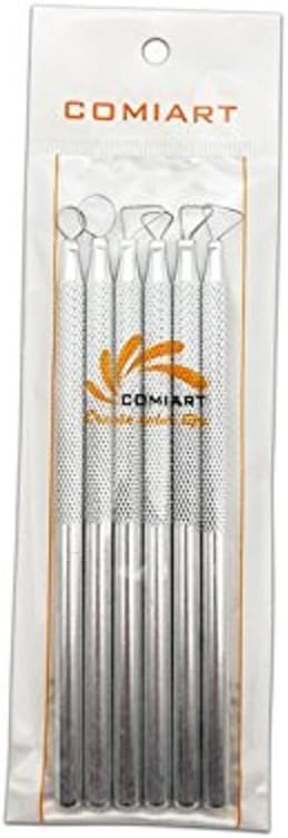 COMIART 6 PCS Sludge Pottery Clay Scraper Clay Sculpting Modelling Tools