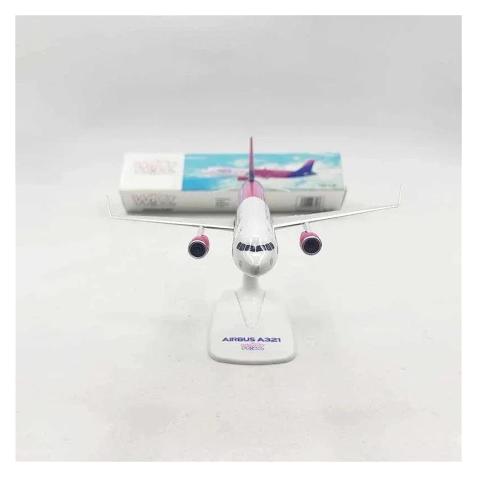 Odlew metalowy samolot żywica A321 zabawkowy model samolotu dla WIZZ AIR 22cm podstawa montażowa wyświetlacz statyczny samolot pasażerski z pamiątkami do zbierania i wystawiania