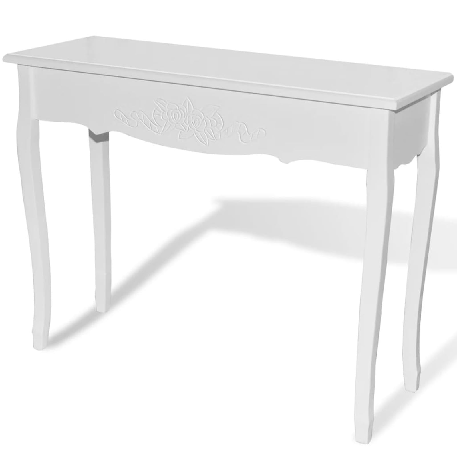 Homgoday Mesa Consola de tocador Blanco Mesas auxiliares de salón,Mesa Consola Recibidor Mueble de Entrada Estrecha Clásica